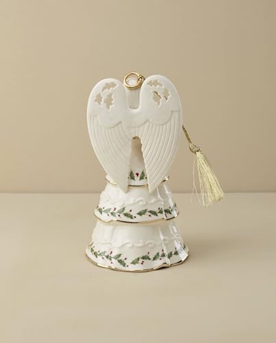 Lenox 895778 Holiday Angel Bell Holding Bouquet Ornament