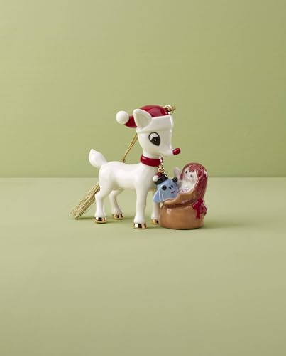 Lenox 895781 Rudolph The Red - Nosed Reindeer Delivering Toys Ornament