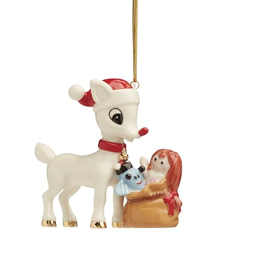 Lenox 895781 Rudolph The Red - Nosed Reindeer Delivering Toys Ornament