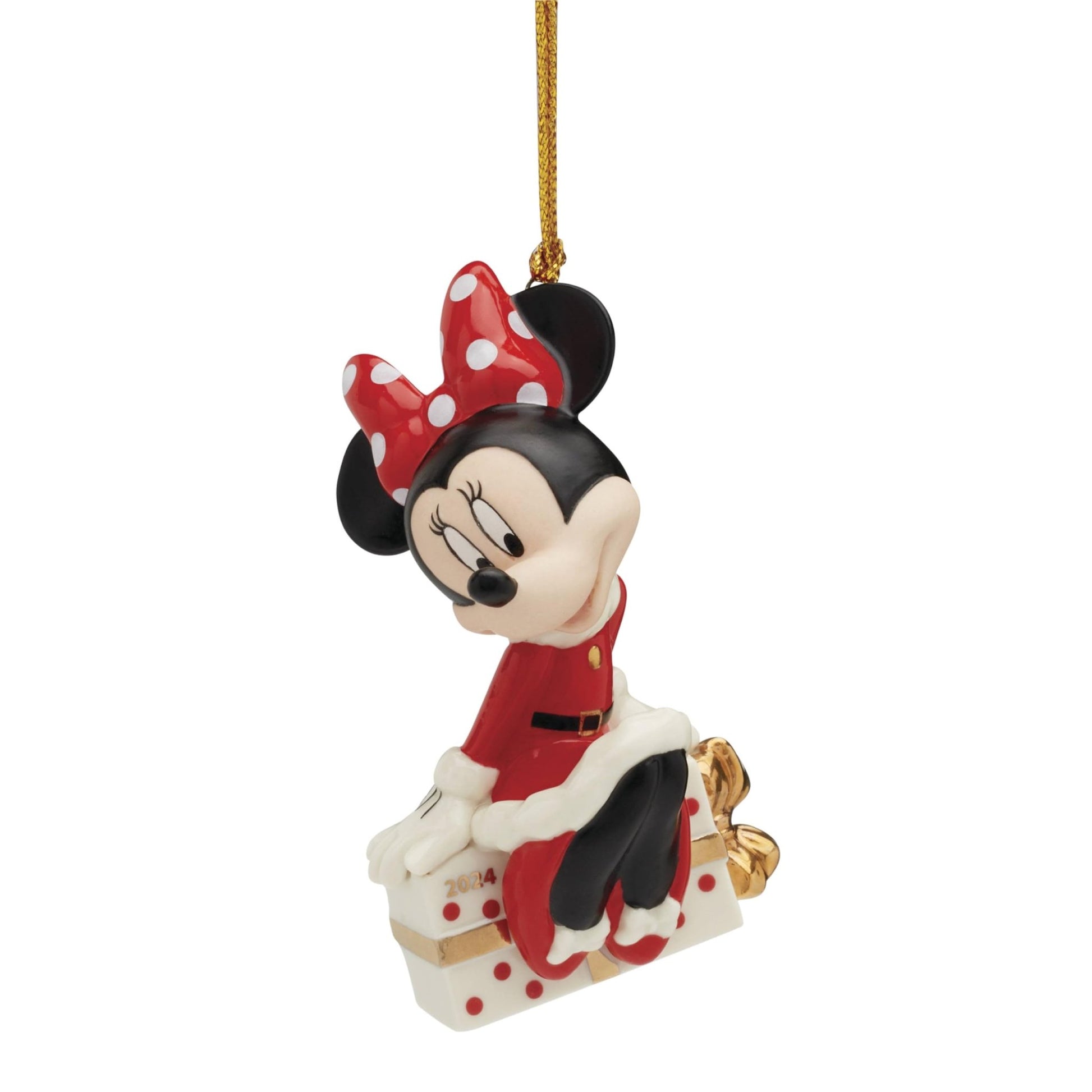 Lenox 895792 2024 Minnie Mouse Sitting On A Gift Ornament