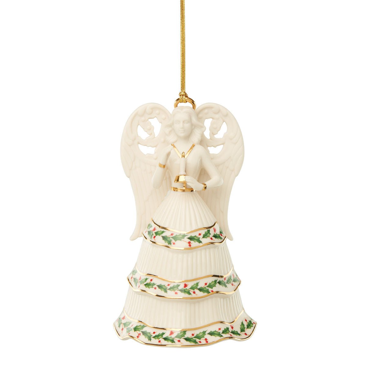 Lenox Angel Bell Holding Candle Ornament