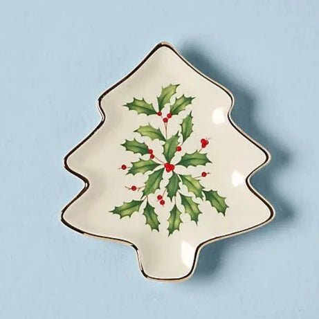 Lenox China Holiday Tree Shaped Party Plate