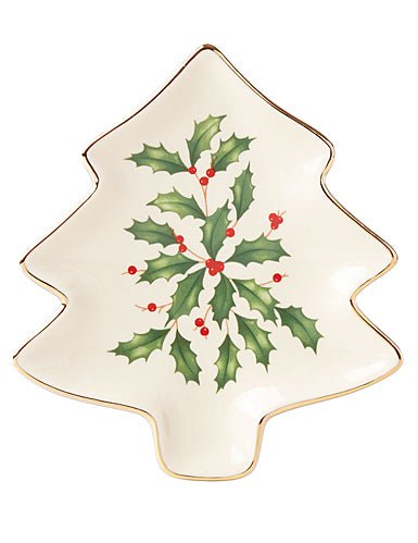 Lenox China Holiday Tree Shaped Party Plate