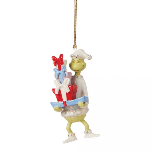 Lenox Grinch with All The Gifts Ornament