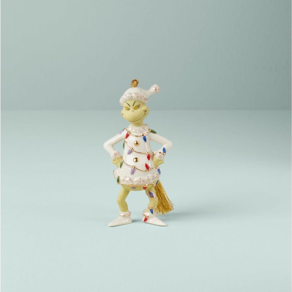 Lenox Grinch with Lights Ornament