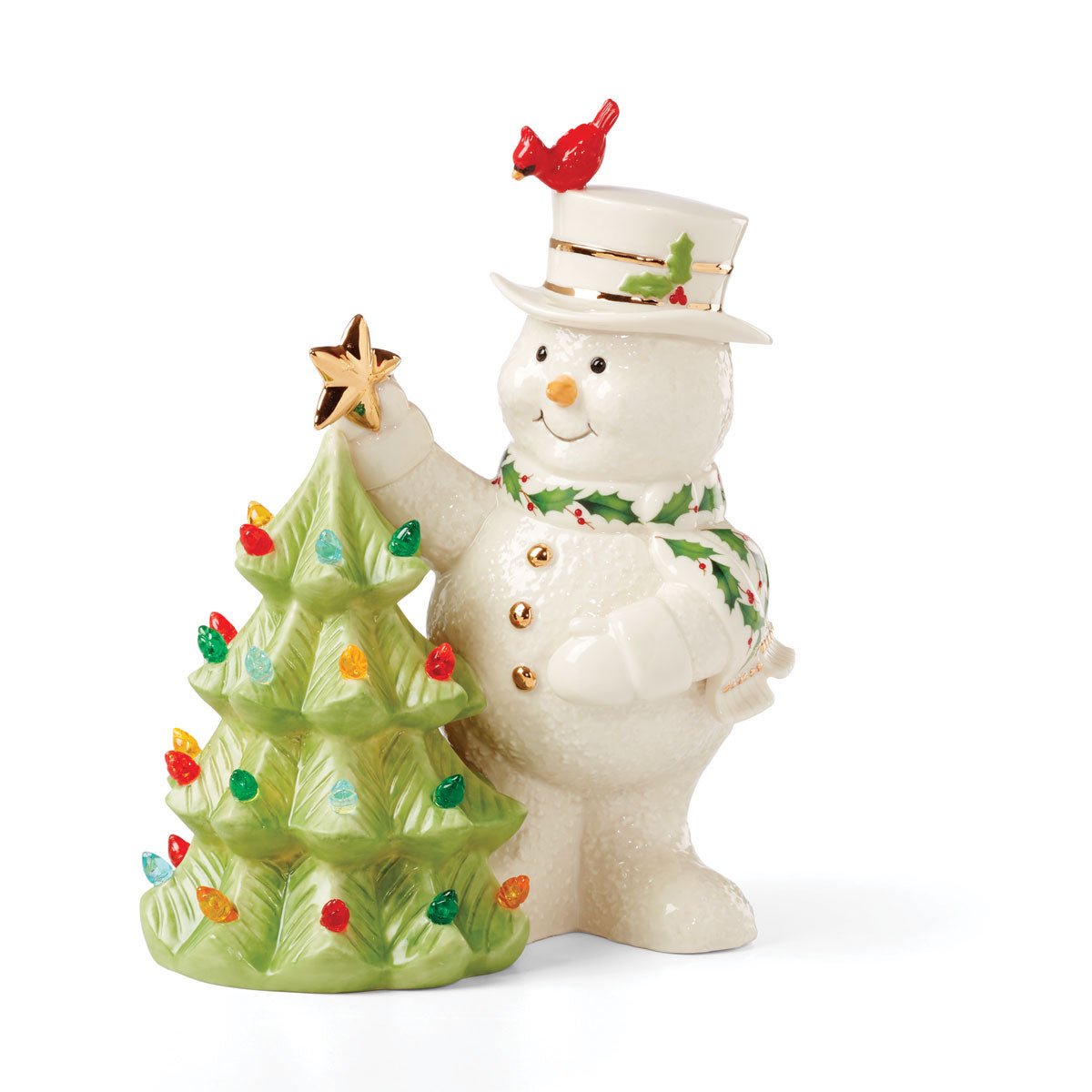 Lenox Happy Holly Days Retro Lit Tree
