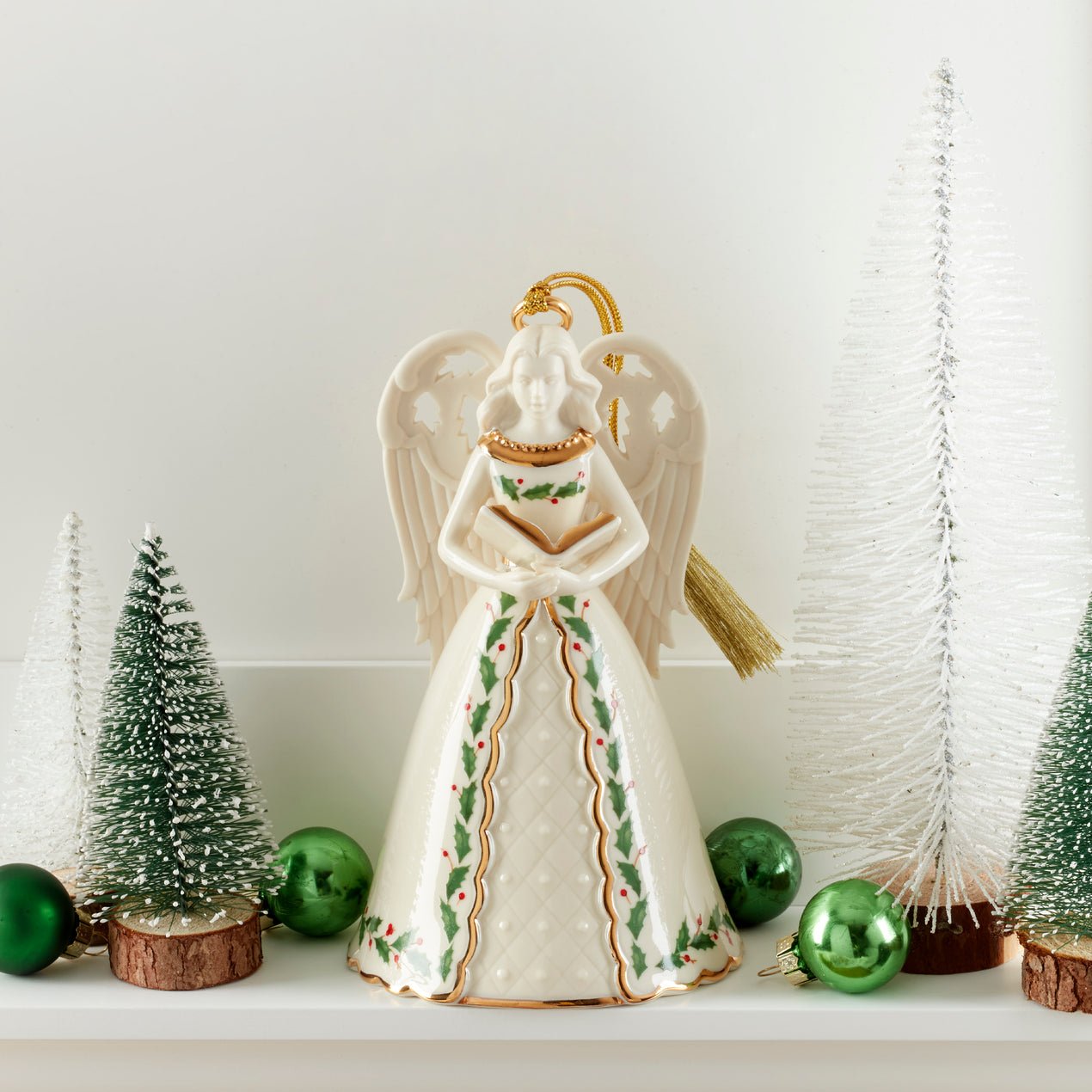 Lenox Holiday Angel Bell with Hymns Ornament
