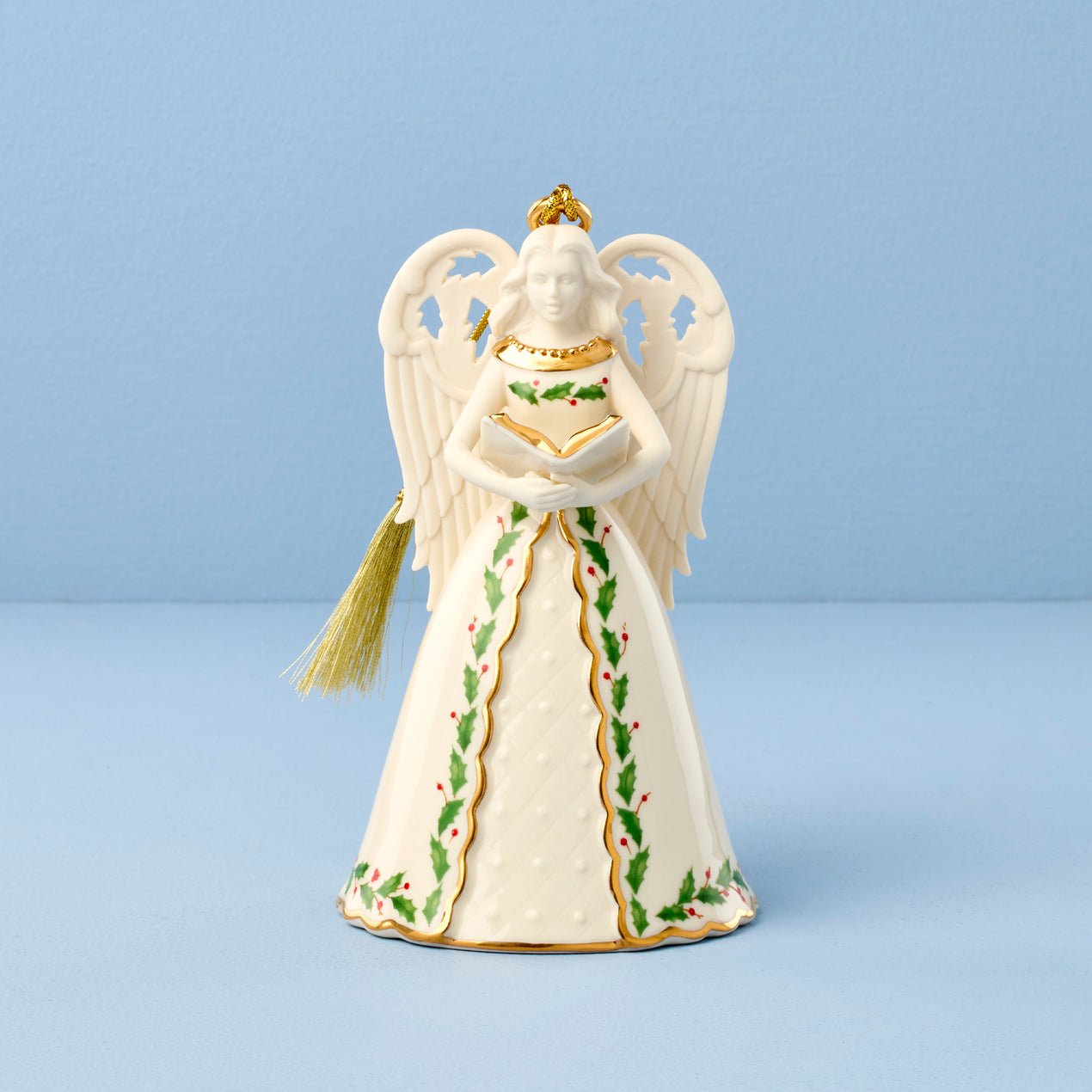 Lenox Holiday Angel Bell with Hymns Ornament