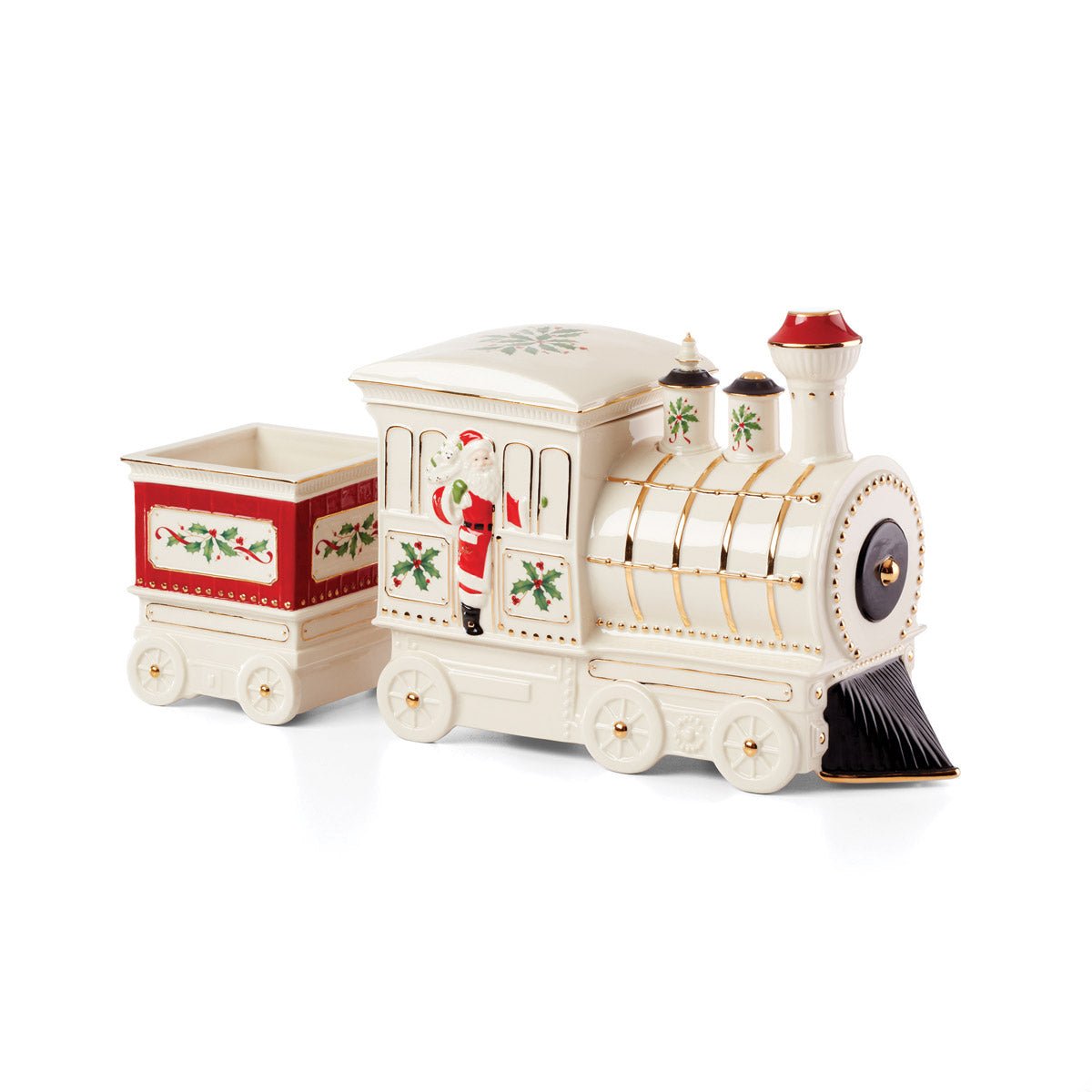 Lenox Holiday Figural Train Buffet Caddy 5 Piece Serving Set