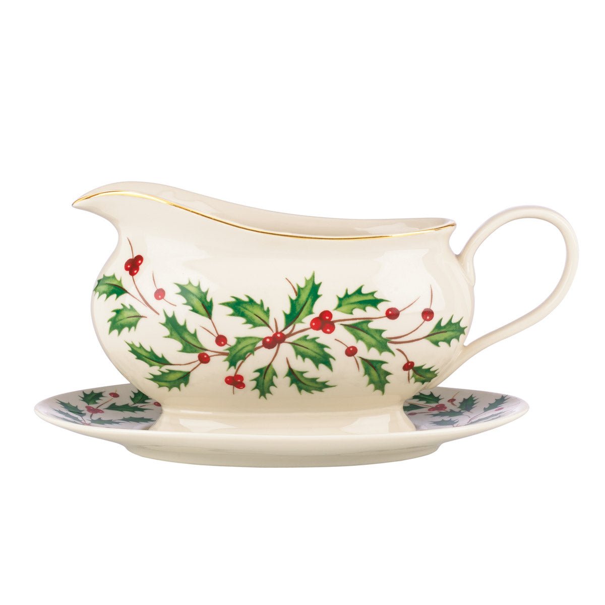 Lenox Holiday Gravy Boat & Stand