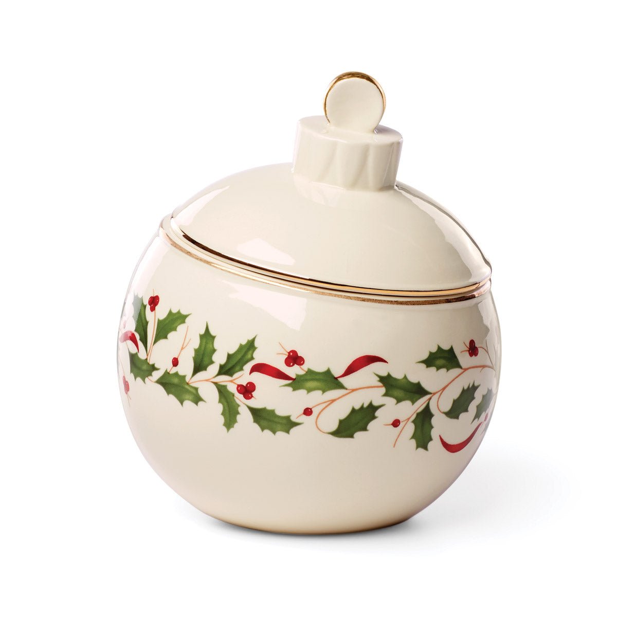Lenox Holiday Ornament Figural Candy Jar