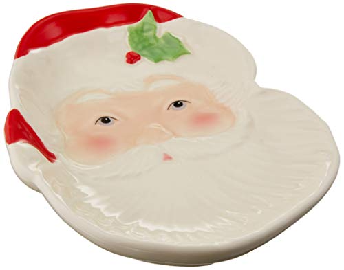 Lenox Holiday Santa Spoon Rest Red & Green, 1.75 LB