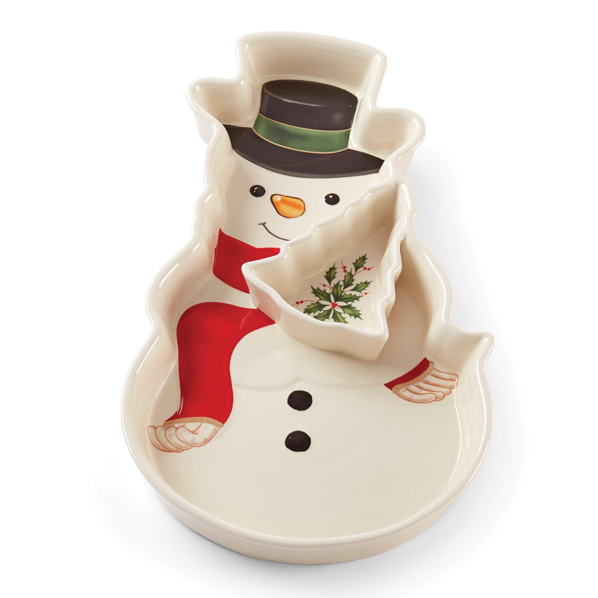 Lenox Holiday Snowman Chip and Dip