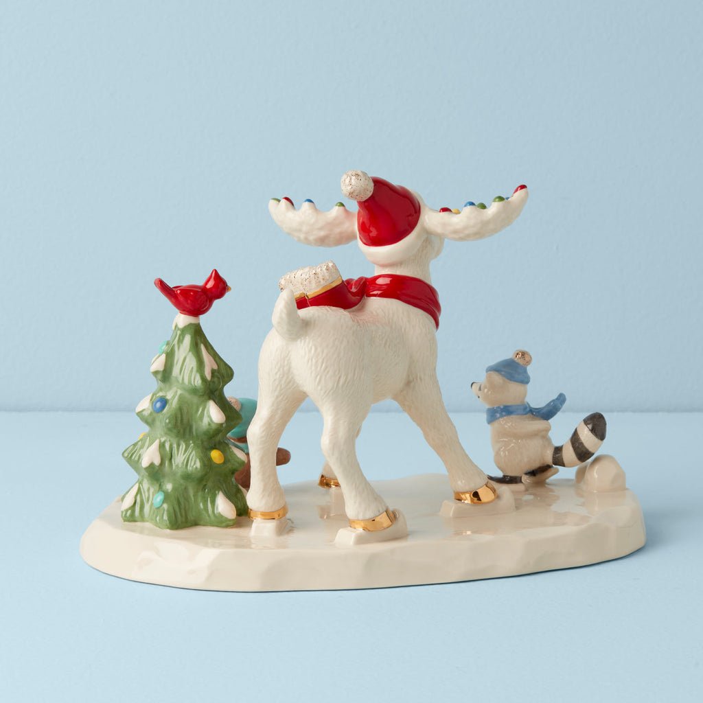 Lenox Marcel The Moose Skating Party Figurine