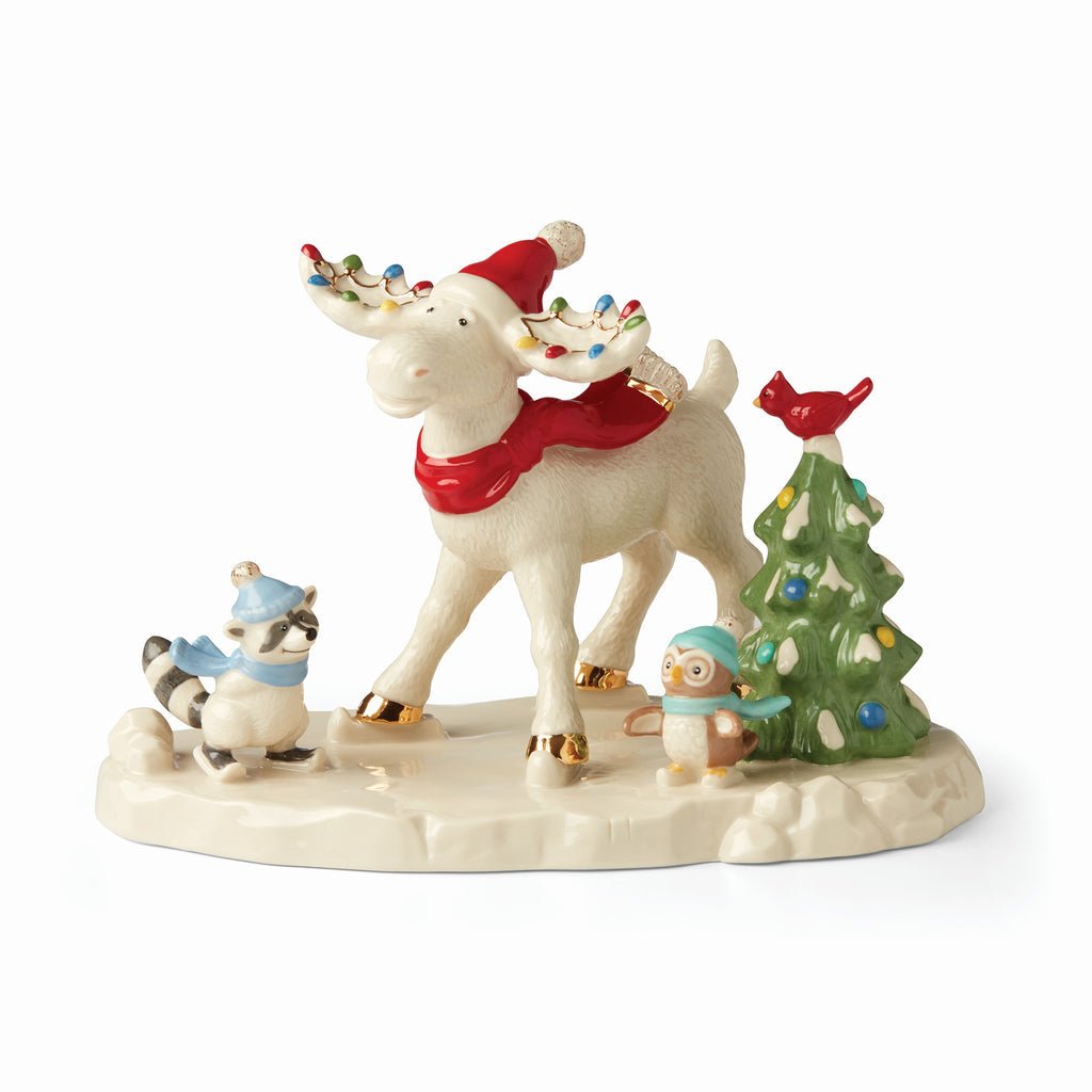 Lenox Marcel The Moose Skating Party Figurine