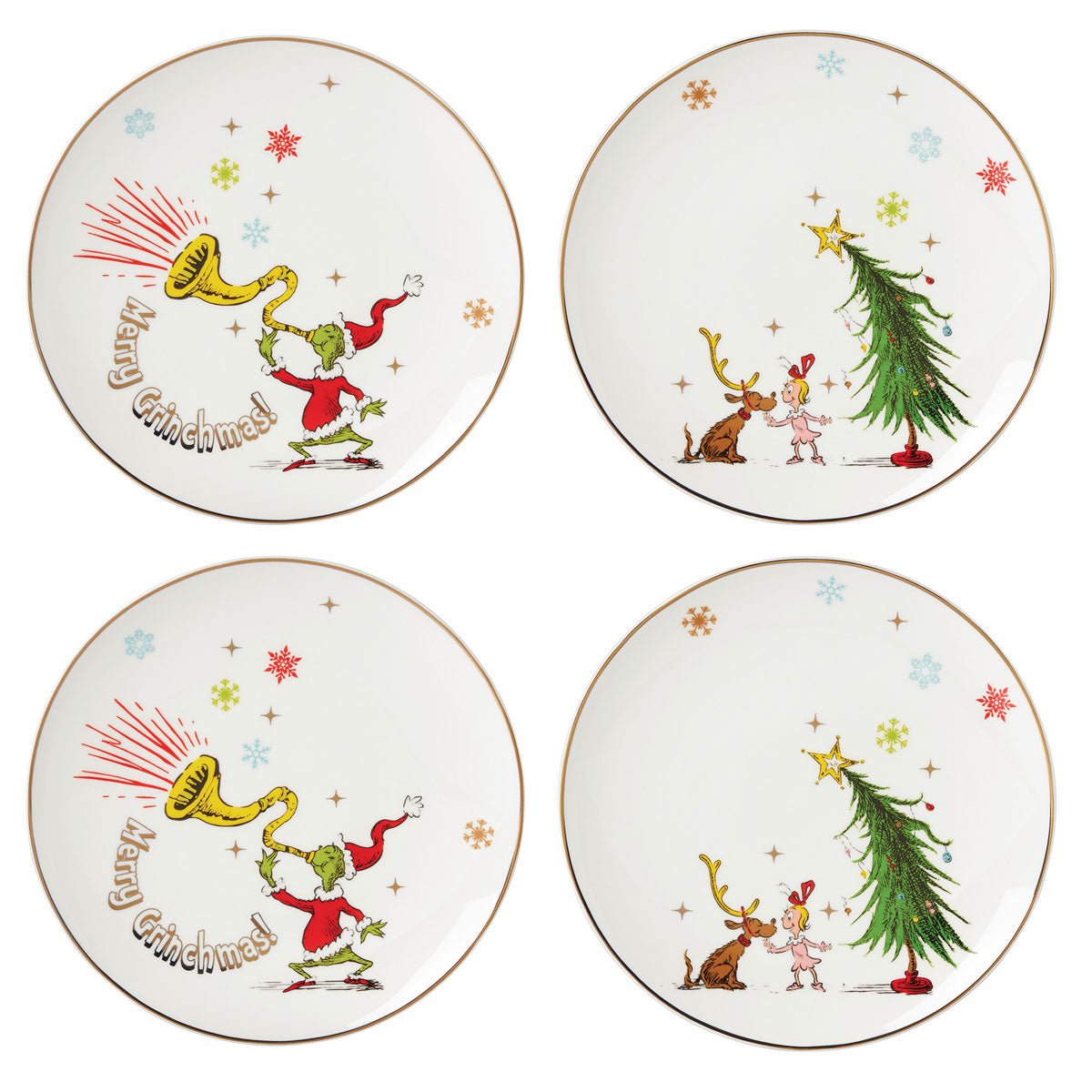 Lenox Merry Grinchmas Accent Plates (Set of 4)