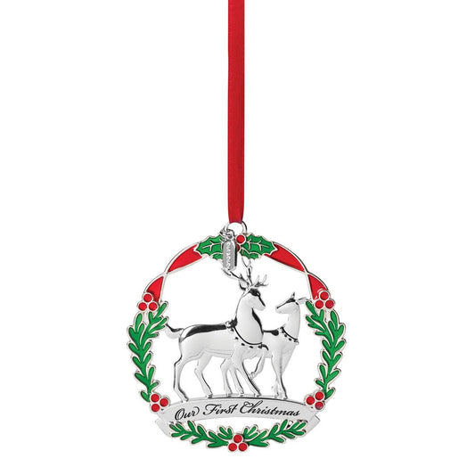 Lenox Metal 2022 Our First Christmas Deer Ornament