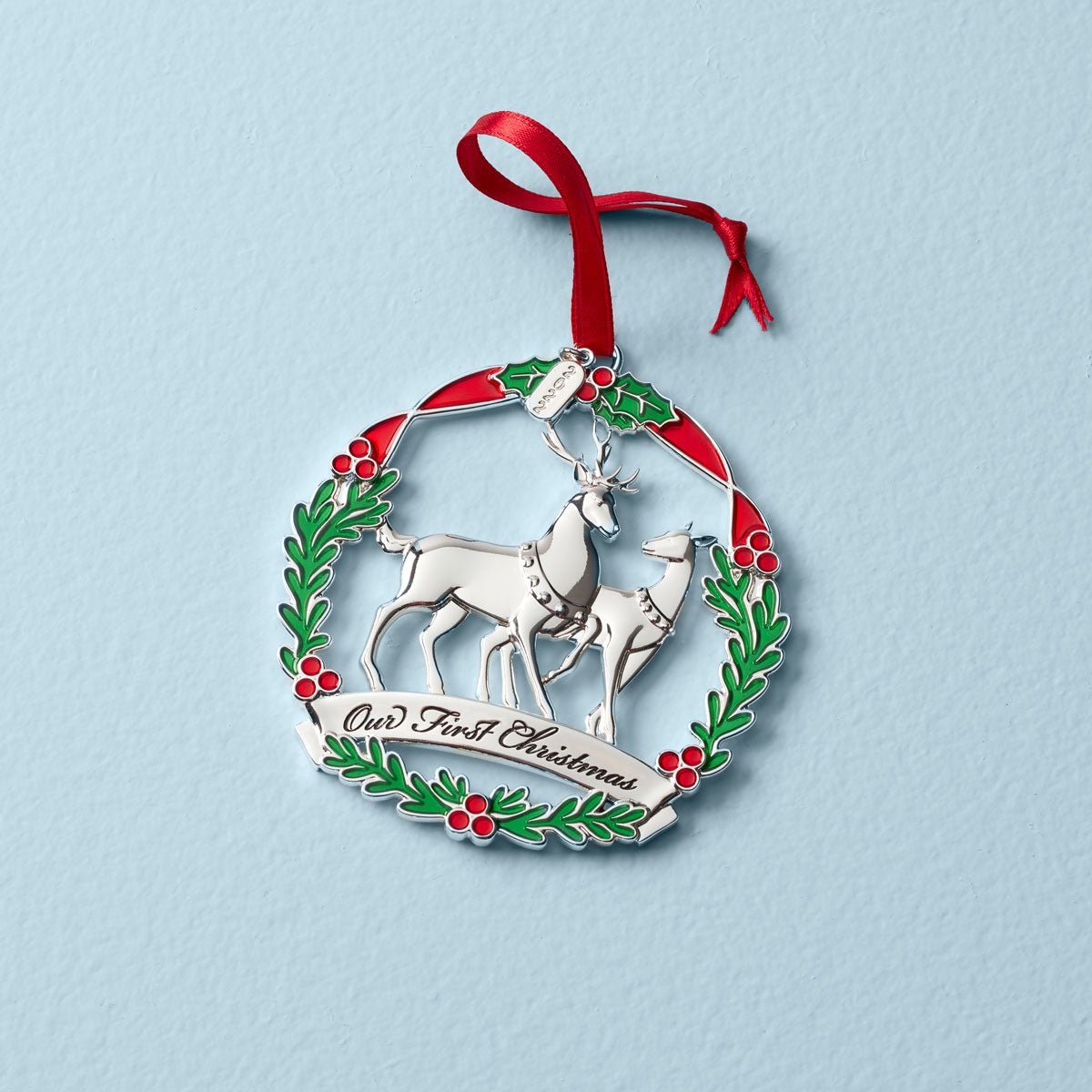 Lenox Metal 2022 Our First Christmas Deer Ornament