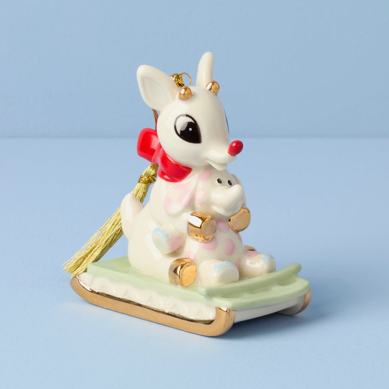 Lenox Rudolph With Misfit Elephant Ornament