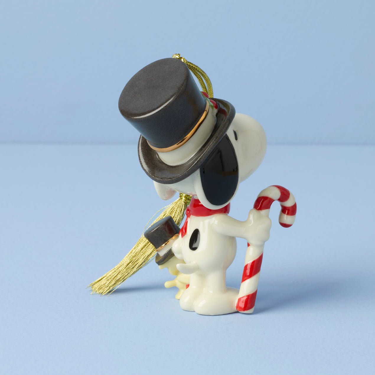 Lenox Snoopy & Woodstock with Candy Cane Ornament