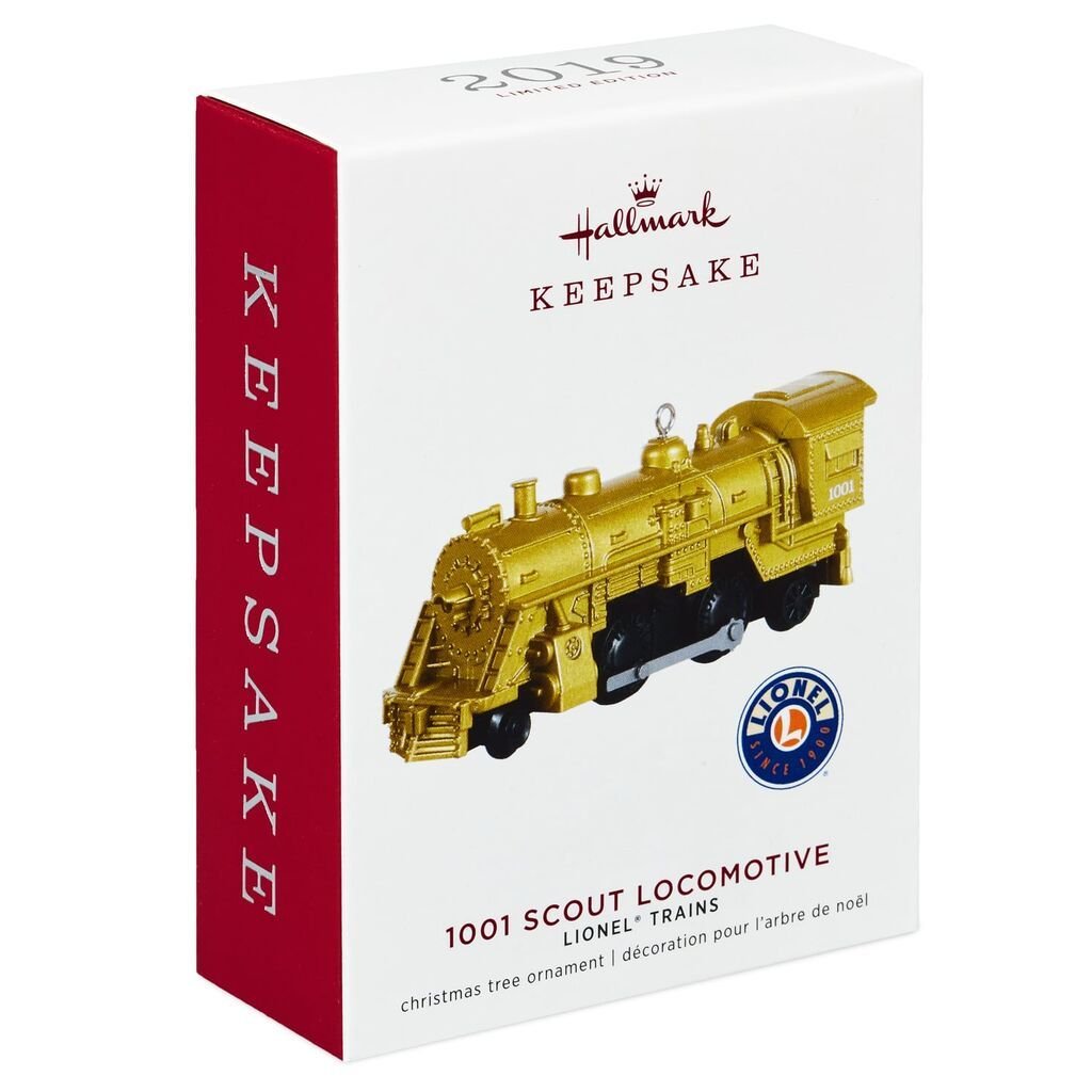 Lionel 1001 Scout Locomotive Gold, 2019 Limited Keepsake Ornament