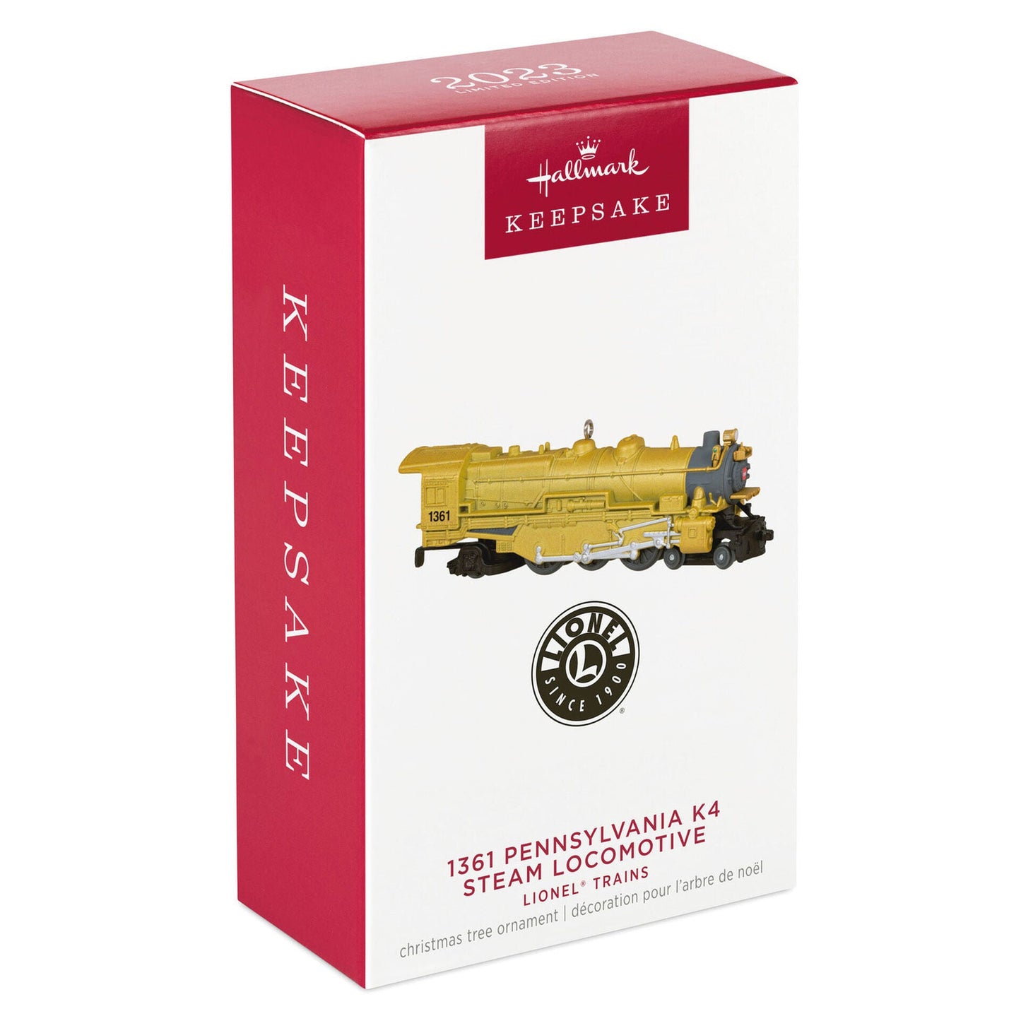 Lionel® Trains Yellow 1361 Pennsylvania K4 Steam Locomotive Metal, Limited 2023 Keepsake Ornament