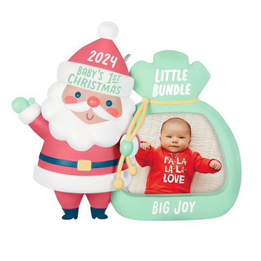 Little Bundle Big Joy 2024 Photo Frame Keepsake Ornament