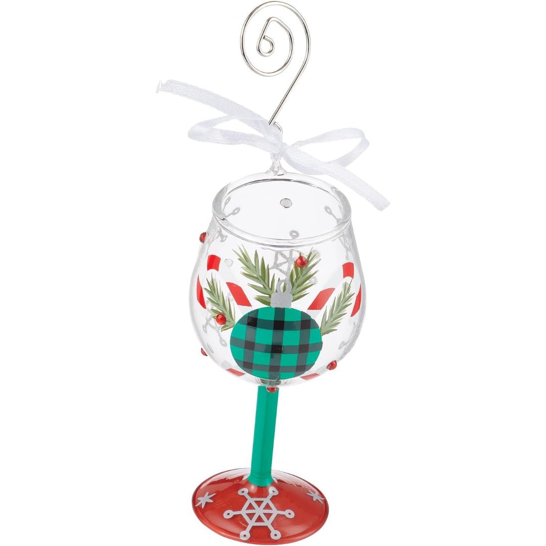 Lolita A Plaid Kind of Christmas Hand - Painted Ornament, 4.13"