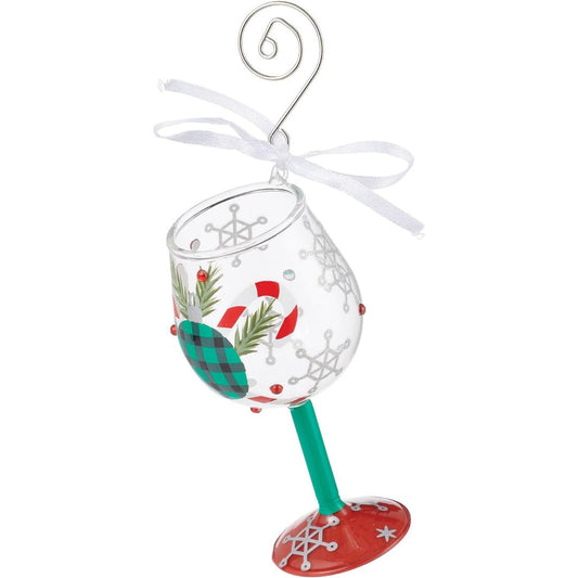 Lolita A Plaid Kind of Christmas Hand - Painted Ornament, 4.13"