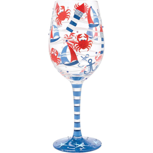 Lolita Ahoy There Matey Wine Glass, 15 Ounce