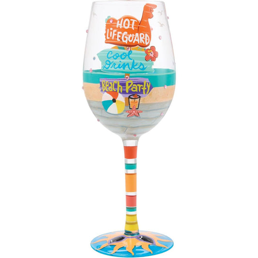 Lolita Beach Boardwalk Wine Glass, 15 Ounce