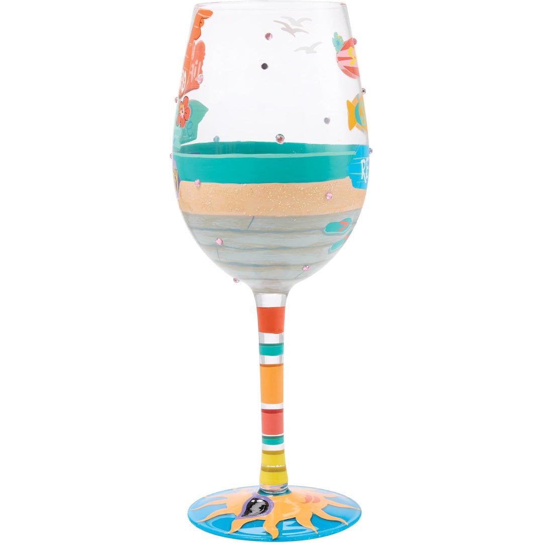 Lolita Beach Boardwalk Wine Glass, 15 Ounce