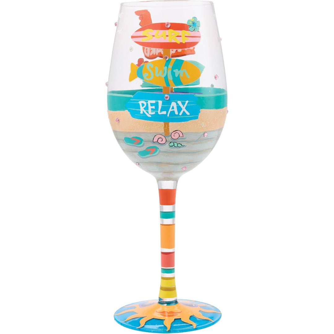 Lolita Beach Boardwalk Wine Glass, 15 Ounce