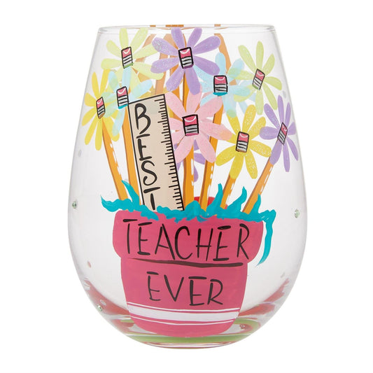 Lolita Best Teacher Stemless Wine Glass