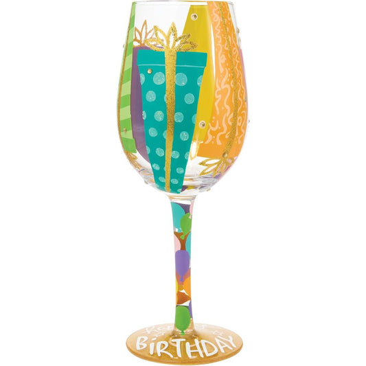 Lolita Birthday Bounty Wine Glass, 15 Ounce