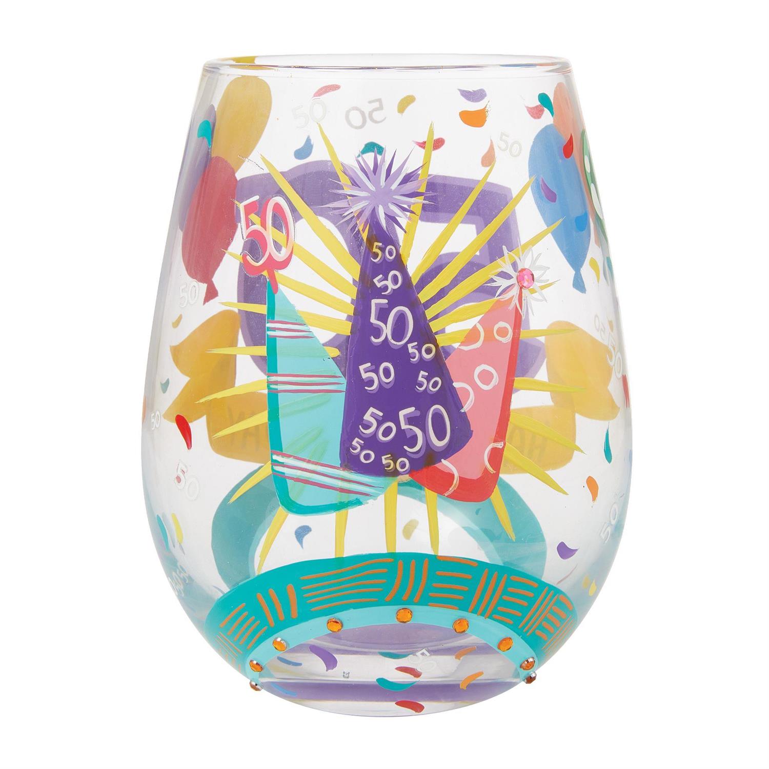 Lolita Happy 60th Birthday Stemless Wine Glass - Celebrations Cards & Gifts