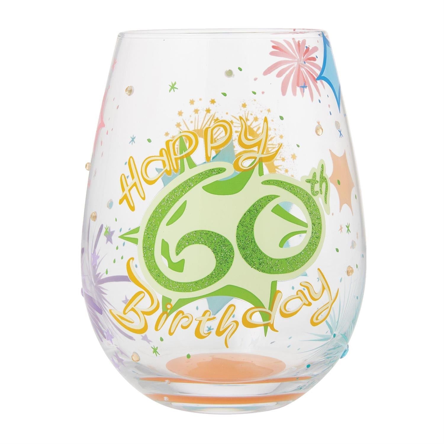 Lolita Happy 60th Birthday Stemless Wine Glass