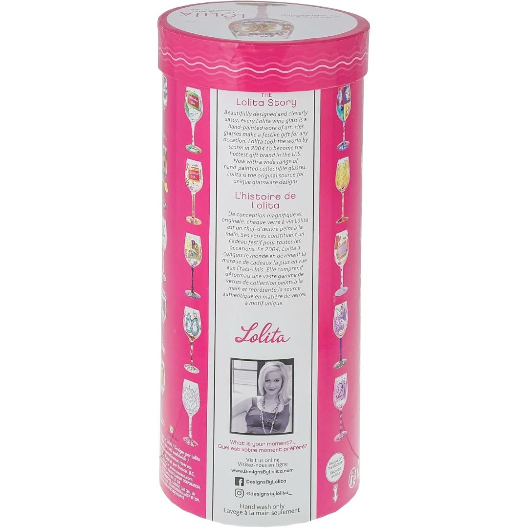 Lolita Happy 70th Birthday Hand - Painted Wine Glass, 15oz