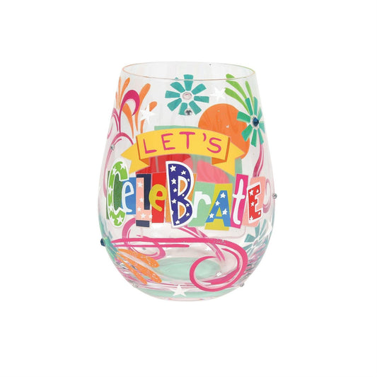 Lolita Let's Celebrate Stemless Wine Glass