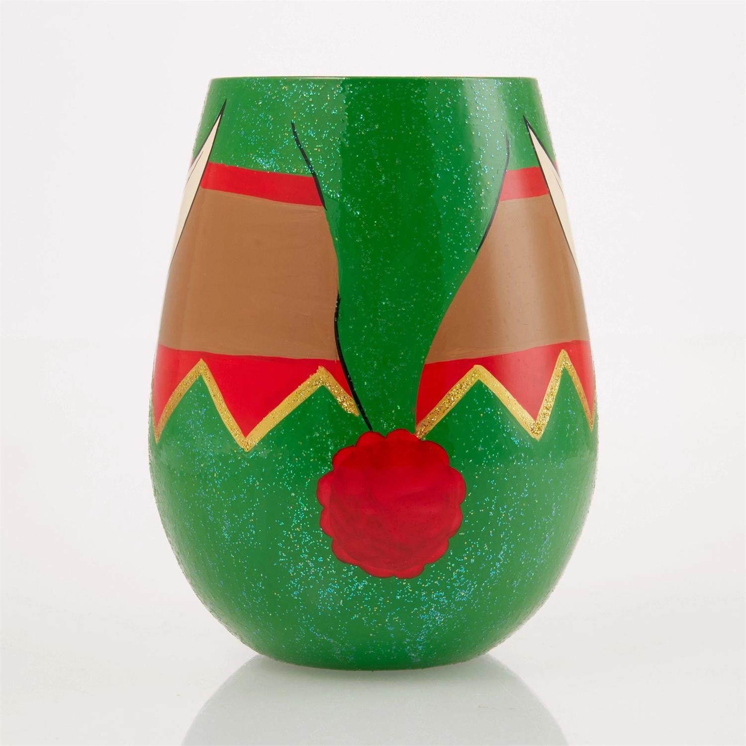 Lolita Stemless Wine Glass Christmas Elf