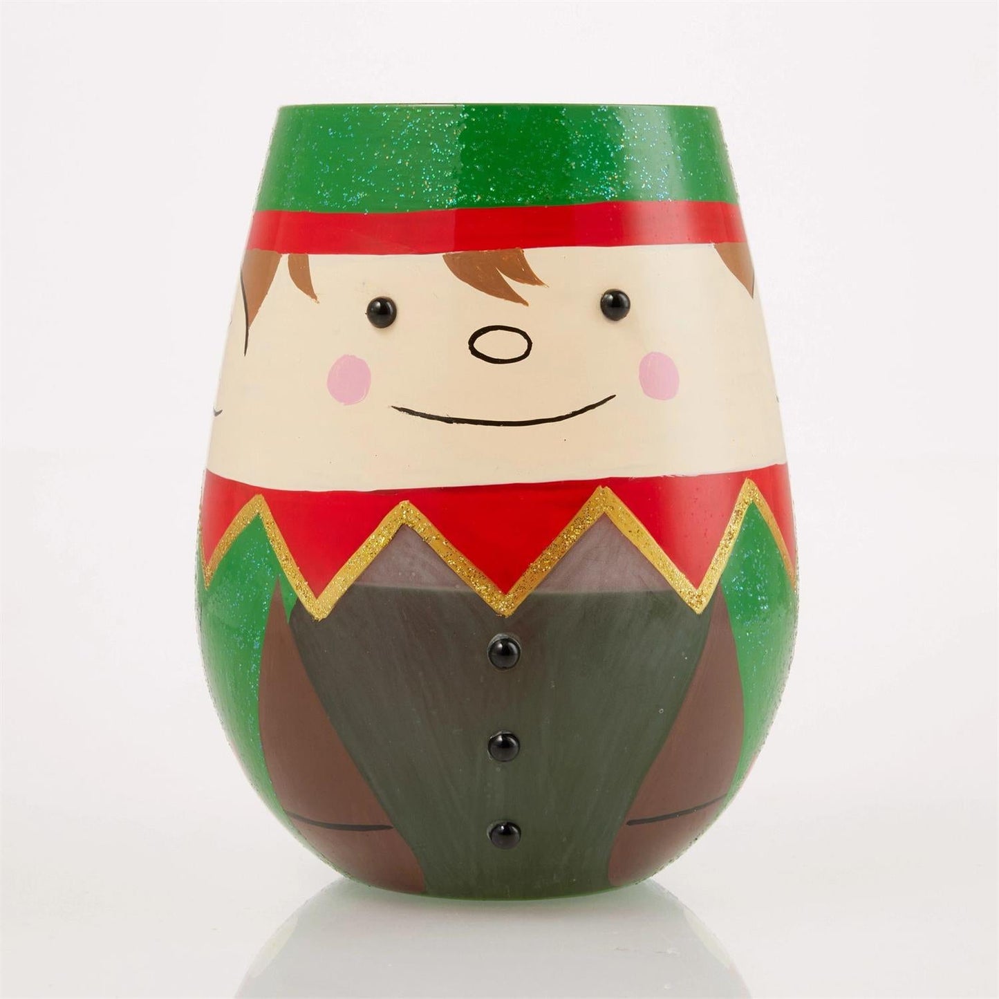 Lolita Stemless Wine Glass Christmas Elf