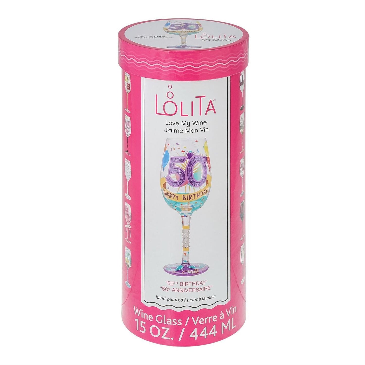 Lolita Wine Glass Happy 50th Birthday