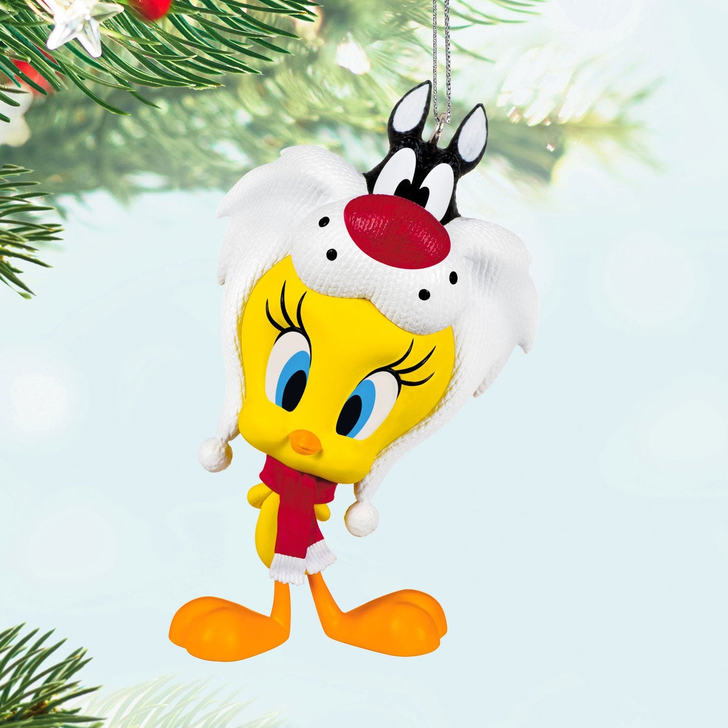 Looney Tunes Tweety Puddy Tat Hat 2024 Keepsake Ornament