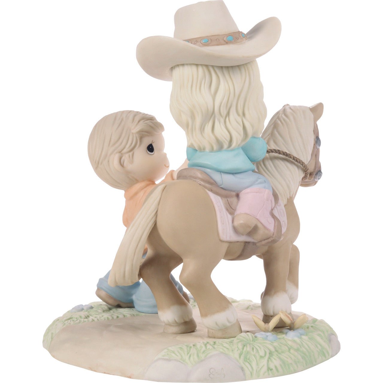 Ltd Ed Couple Riding Horse Figurine