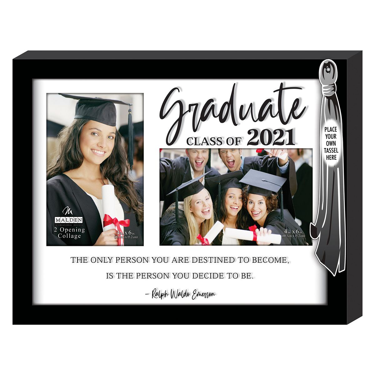 Malden 2-Opening 4" x 6" Class of 2021 Collage Frame