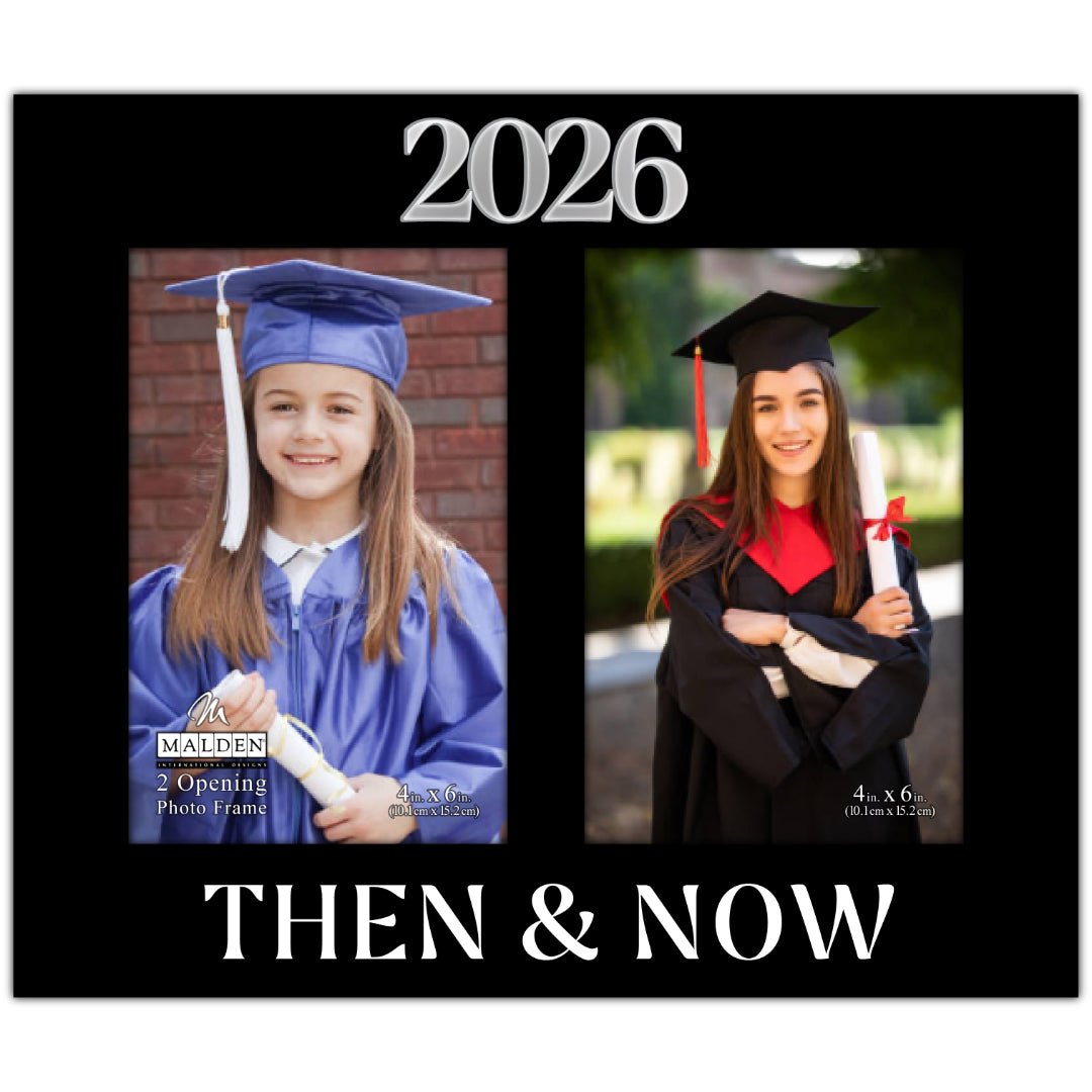 Malden 2026 Then and Now Graduation Double Frame Holds 2 4"x6" Photos