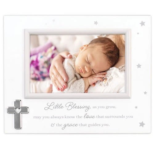 Malden 4x6 Little Blessing with Metal Cross Picture Frame