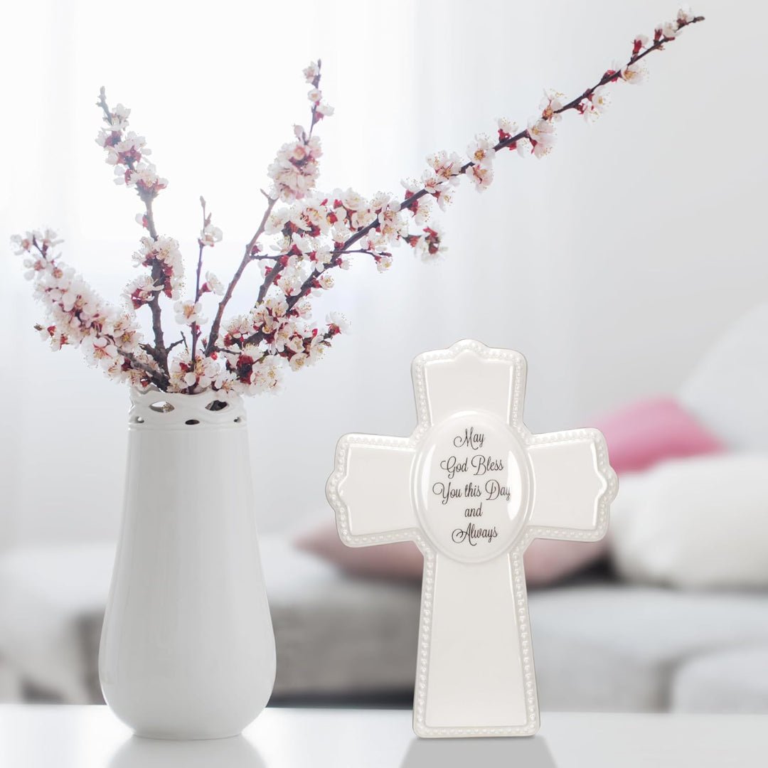 Malden May God Bless You Ceramic Cross
