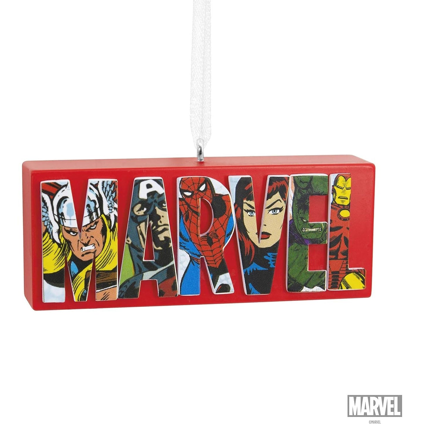 Marvel Comics Heroes and Villains Logo Hallmark Ornament