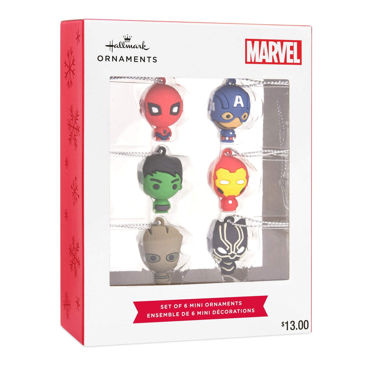 Marvel Super Heroes Miniature Hallmark Ornaments, Set of 6